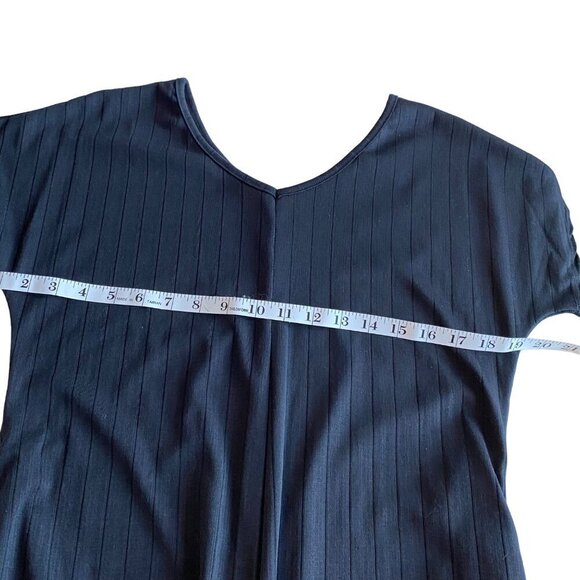 BomBom Ribbed Wide Leg Jumpsuit in Black Sz S Modern Flowy Neutral - Picture 8 of 10